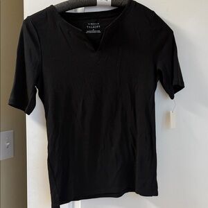 Talbots Black Short Sleeve Tee